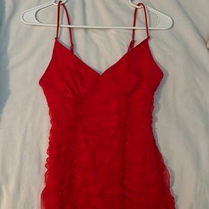 Lucy in the Sky Ruffle Mini Cocktail dress